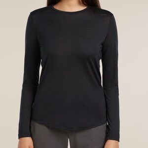 Icebreaker Merino Blend 125 Cool-Lite™ Sphere Long Sleeve T-Shirt In Black Sz L